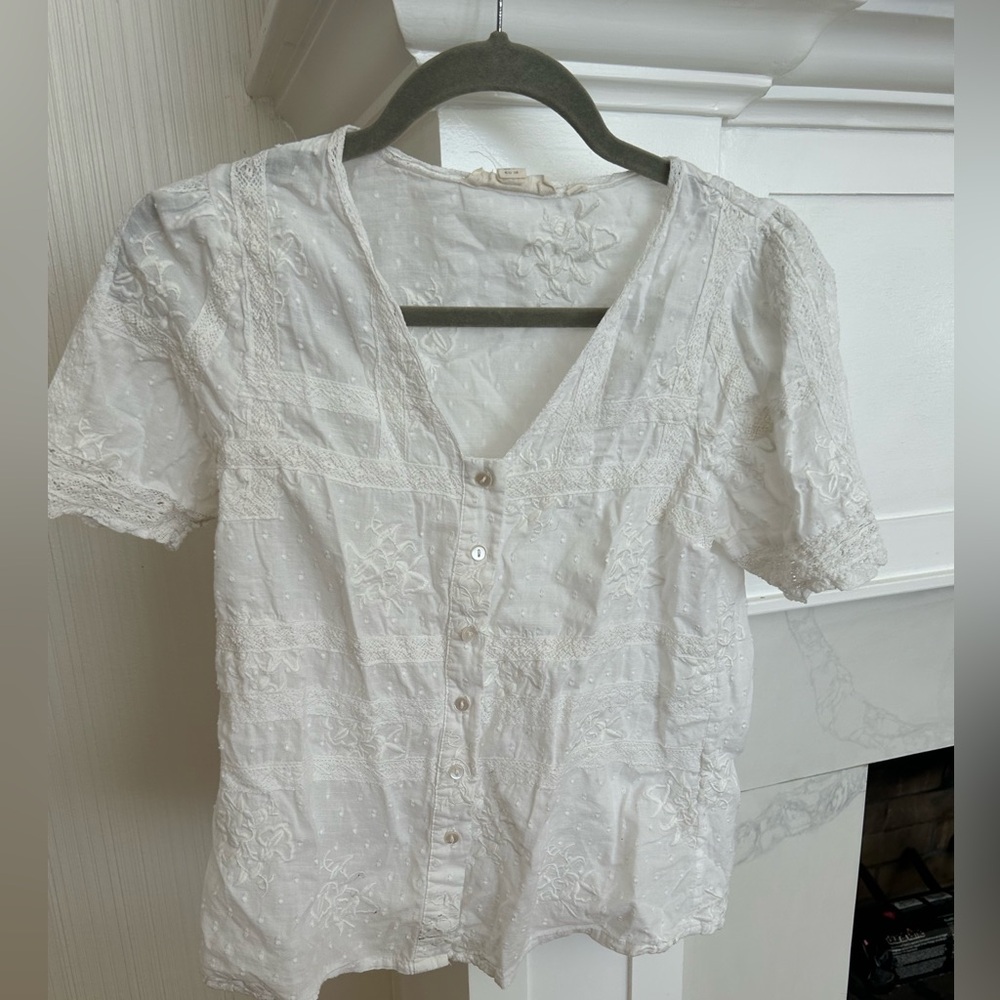Anthropologie Forever That Girl Women's embroidered Top